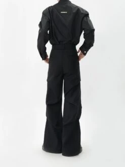 Wide-Leg Zigzag Drape High Waist Trousers -Modern Wear Shop f00f6e95ee41500ff5769d211e9029b4