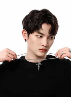 Rose Embellished Cross Pendant Necklace 11 Rose Embellished Cross Pendant Necklace -Modern Wear Shop f0c8770e93ee5b6ccab3e46b64efac0a