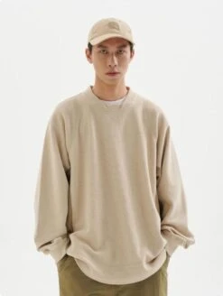 Textured Color Block Crewneck Sweatshirt -Modern Wear Shop f17b64c77cf438b27663c957f8a5eb20