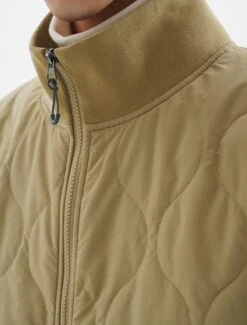Quilted Zip-Up Jacket With Stand Collar -Modern Wear Shop f1b89c975272e14ee4dbd99b2bb97af0