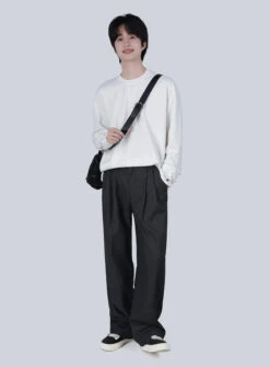 Classic Pleated Trousers With Side Pockets -Modern Wear Shop f2721d2788fdf8a1f1a112435989cbb6