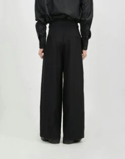 Wide Leg Pleated Palazzo Trousers With Belt Detail -Modern Wear Shop f2b9cca18f194150b92557f270771927