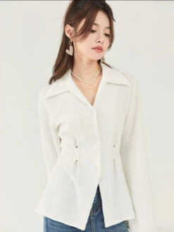 Ribbed Button-Up Collared Knit Shirt -Modern Wear Shop f2e7299c0eb3fc043331ea5dad1a9c4c