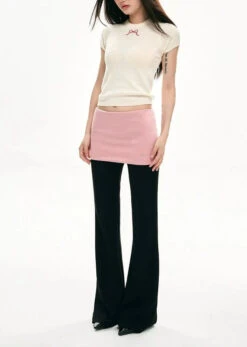 Two-Tone Waistband Stretchable Flared Sweatpants -Modern Wear Shop f3a804a679dd5c3017494a7f279b17a9