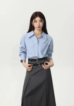 Slim Pinstripe Pocketed Button Shirt 13 Slim Pinstripe Pocketed Button Shirt -Modern Wear Shop f3e54e40004d71dd60d6951682179b19