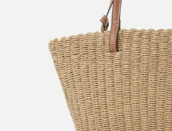 Woven Straw Shoulder Tote With Leather Straps -Modern Wear Shop f45814f22f48a0d568abb6bf59ebabc0