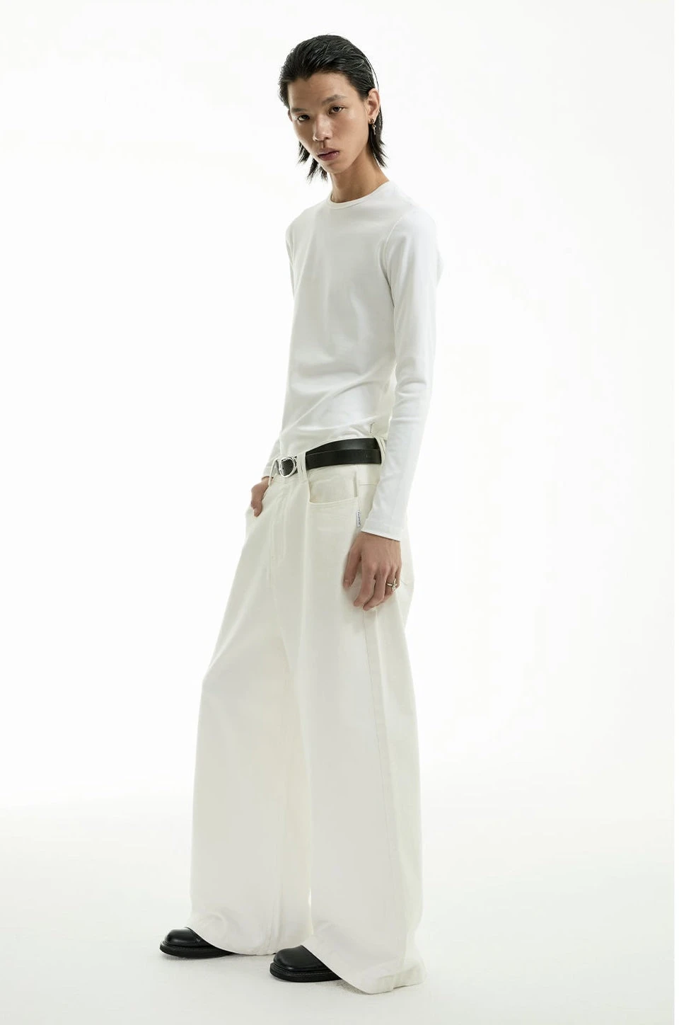 Low Waist Wide Leg Denim Jeans With Pockets 9 Low Waist Wide Leg Denim Jeans With Pockets - Image 9