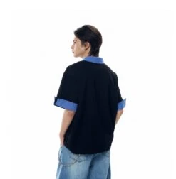 Contrast Plaid Collar Short Sleeve Polo Shirt -Modern Wear Shop f504d9471c360a38207566c4f9a226b6