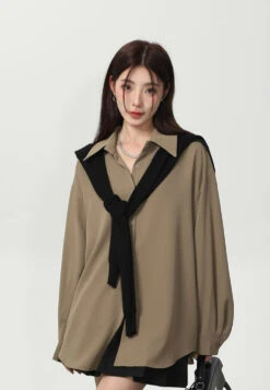Oversized Long Sleeve Button Shirt -Modern Wear Shop f6720230cf12e25814ab88033143a37f