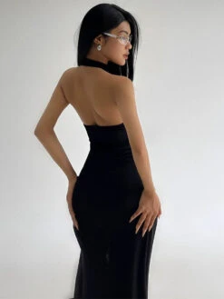Sleeveless Halter Neck Cutout Maxi Dress -Modern Wear Shop f679cef32eeadd82b87705c0a9f49698