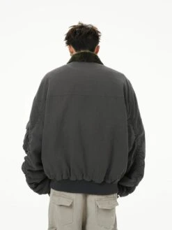 Fleece Lined Collar Zip-Up Bomber Jacket 20 Fleece Lined Collar Zip-Up Bomber Jacket -Modern Wear Shop f70d490d471df4ba60d025053971067f