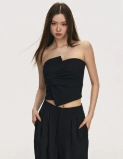 Strapless Asymmetric Top And Wide Leg Pleated Pant Two-Piece Set 17 Strapless Asymmetric Top And Wide Leg Pleated Pant Two-Piece Set -Modern Wear Shop f713db11b9334cea16d4146e4540d830