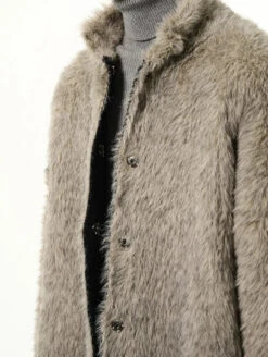 Mid-Crop Faux Fur Stand Collar Zip Jacket -Modern Wear Shop f75ef9e6f4468f625c53ded943554b46