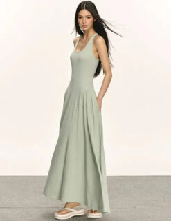 Sleeveless Racerback Maxi Dress With Cut-Out Back -Modern Wear Shop f77793c6afacb146e58c0bec706a4859