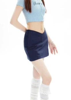 Asymmetric V-Cut Mini Skirt With Side Slit 39 Asymmetric V-Cut Mini Skirt With Side Slit -Modern Wear Shop f820a0b846e7eba42b2c708692c424b5