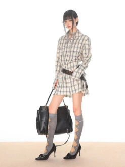 Flare Long Sleeve Pleated Mini Shirt-Dress -Modern Wear Shop f824cd61be1753e697c3600a5ba3c462