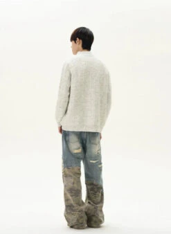 Fuzzy Ribbed Trim Mock Neck Zip Jacket 23 Fuzzy Ribbed Trim Mock Neck Zip Jacket -Modern Wear Shop f8f1a305644aaaddfce73bf3537cfc4d