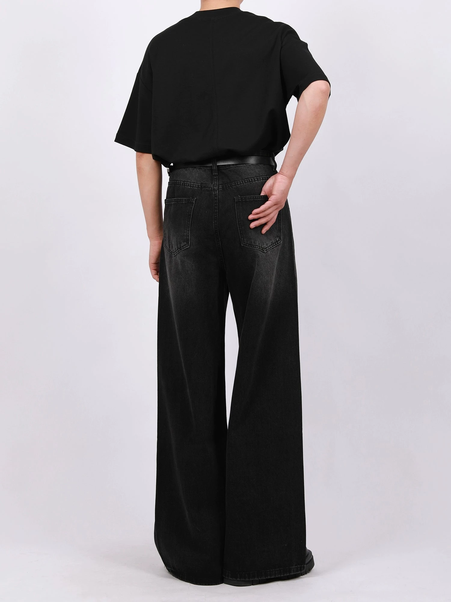 Vintage Washed Wide Leg Denim Pants 5 Vintage Washed Wide Leg Denim Pants - Image 5