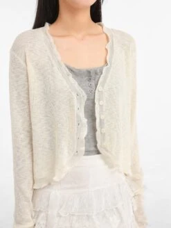 Scallop Hem Sheer Cropped Cardigan 20 Scallop Hem Sheer Cropped Cardigan -Modern Wear Shop f9f280715f7170c4b0c2b6a73b89a4ab