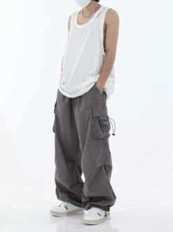 Pleated Parachute Pants -Modern Wear Shop fa33bc34de225f3e47d18e9daf466415