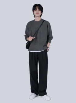 Classic Pleated Trousers With Side Pockets -Modern Wear Shop fa3616c5c1517a3d35b23e9d5d7ef2e7