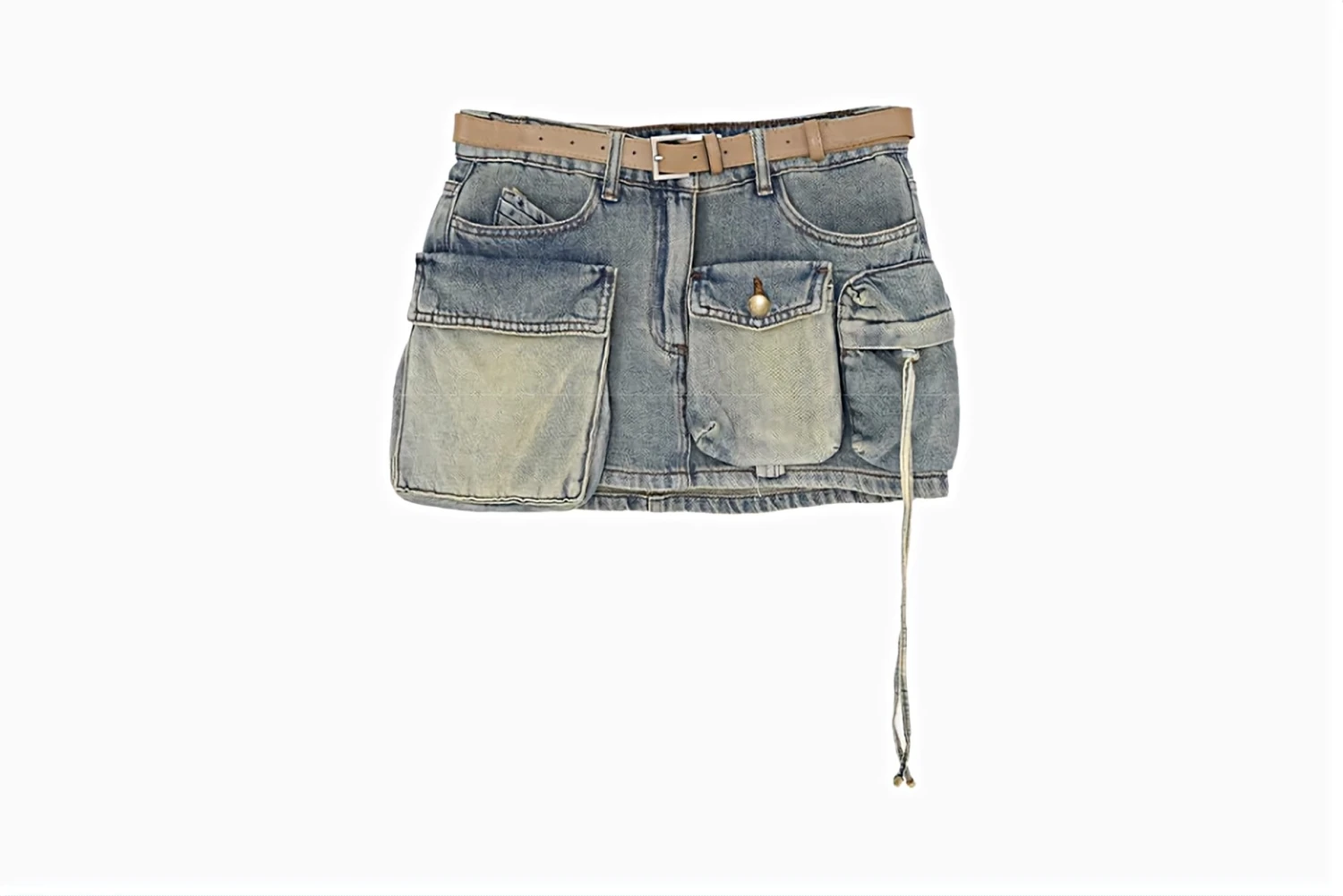 Sandblast Utility Cargo Denim Mini Skirt 10 Sandblast Utility Cargo Denim Mini Skirt - Image 10