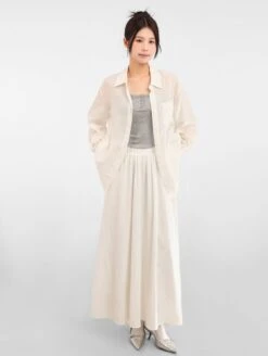 Sheer Lightweight Button-Down Long Sleeve Shirt -Modern Wear Shop fad77904eb9c953c9a24a4df30f3f4ad