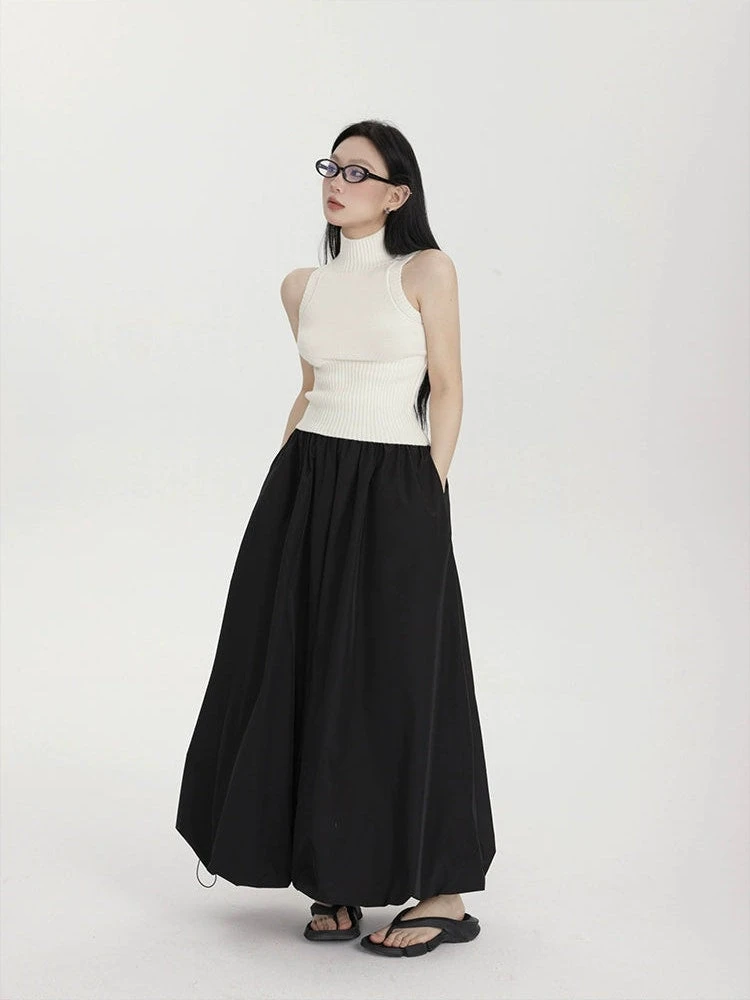 High-Waisted Balloon Maxi Skirt With Pockets 2 High-Waisted Balloon Maxi Skirt With Pockets - Image 2