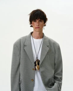 Oversized Checker Single-Breasted Blazer With Flap Pockets -Modern Wear Shop fb54e01ee47d3840708f3c71f9c718bb