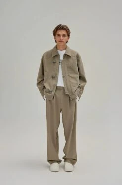 Fireman Clasp-Buckle Corduroy Collared Jacket -Modern Wear Shop fb7034bb78b66dabfda19f68fef5a991