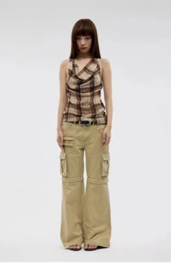 Plaid Cowl Neck Sleeveless Top -Modern Wear Shop fb8f8775397742151b650e4c2131c155 1