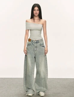 Asymmetric One Shoulder Stretch Knit Top -Modern Wear Shop fbd4ac586baf3705dd700c9e0466a2ec