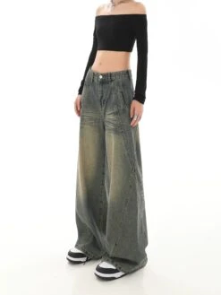 Sandblast Wide-Leg Jeans With Stitch Detail 21 Sandblast Wide-Leg Jeans With Stitch Detail -Modern Wear Shop fc0caa813120820e917d4b9c6013bbce