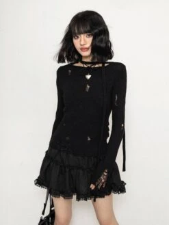 Layered Ruffle Mini Skirt With Lace Trim -Modern Wear Shop fce814c2ae770d977b4c1739dd3508bf