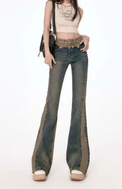 Semi Flare Color Block Jeans 12 Semi Flare Color Block Jeans -Modern Wear Shop fd1e47d6a16d14327949abb69dd0a868