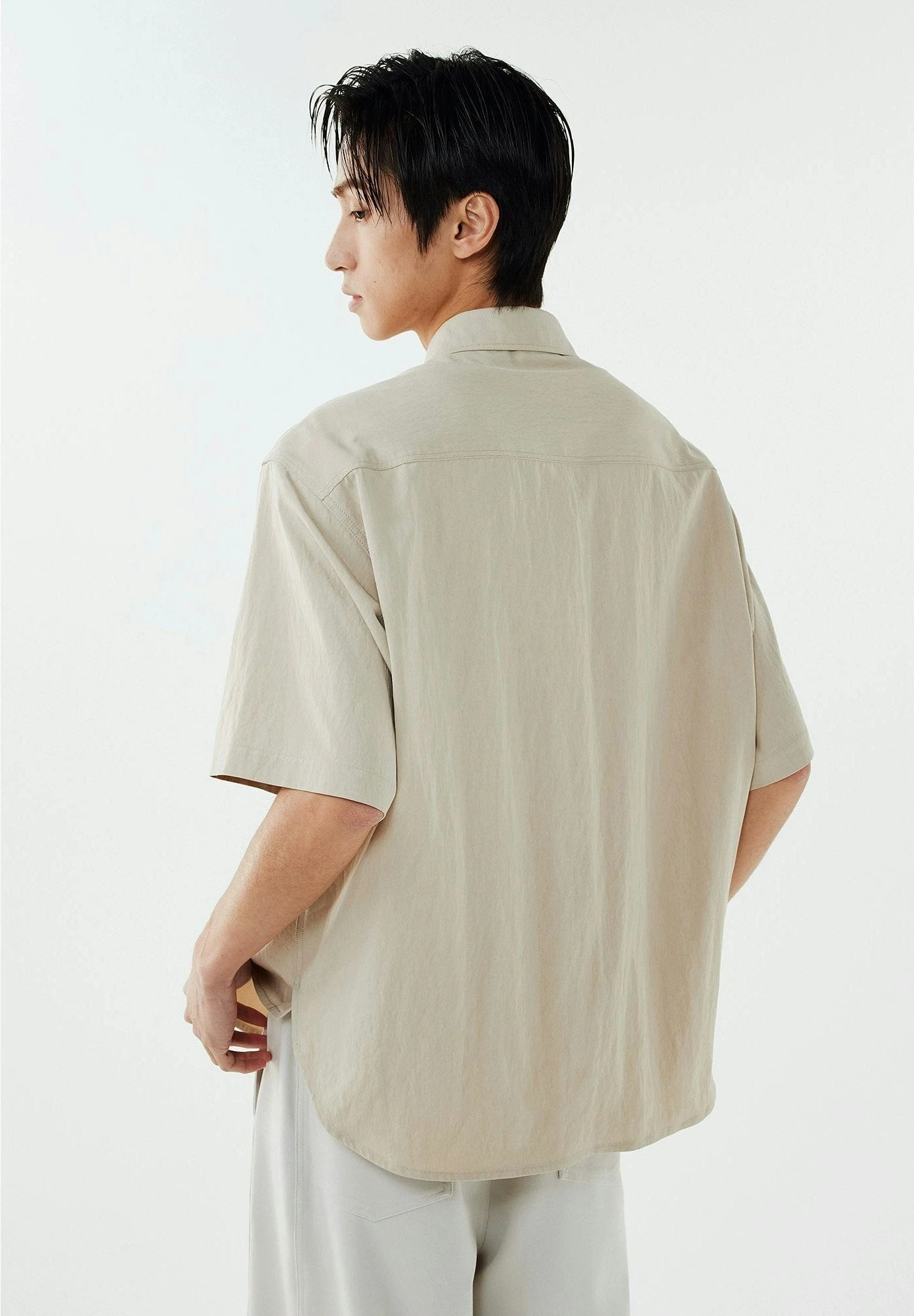 Collared Linen-Blend Button-Up Shirt 10 Collared Linen-Blend Button-Up Shirt - Image 10