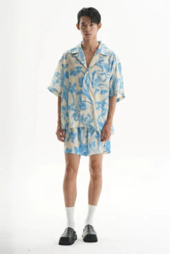 Abstract Tie Dye Button-Up Shirt And Shorts Two Piece-Set -Modern Wear Shop fe173d8b6f3cd1555a15be22a5ad0f67