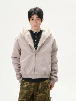 Oversized Faux Fur Collar Hooded Bomber Jacket 14 Oversized Faux Fur Collar Hooded Bomber Jacket -Modern Wear Shop fef2d7057c0796db0d1c31607fd38d7f