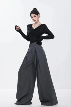 High Waist Wide Leg Multi-Pleated Trousers 30 High Waist Wide Leg Multi-Pleated Trousers -Modern Wear Shop ff152136a5c93c45ca7299e2b64d1af2