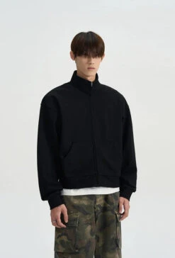 Mock Neck Drop Shoulder Zip Jacket 29 Mock Neck Drop Shoulder Zip Jacket -Modern Wear Shop ffedc010219aab021caf80dba7825bd2