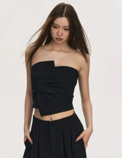 Strapless Asymmetric Top And Wide Leg Pleated Pant Two-Piece Set 16 Strapless Asymmetric Top And Wide Leg Pleated Pant Two-Piece Set -Modern Wear Shop ffeff4a3d52bee0e367748fc2eda3a3f