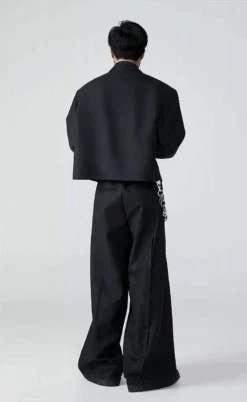 Oversized Mid-Crop Single-Button Notch Lapel Blazer -Modern Wear Shop iUQN7b1YnQe8oIpgiAMQdg