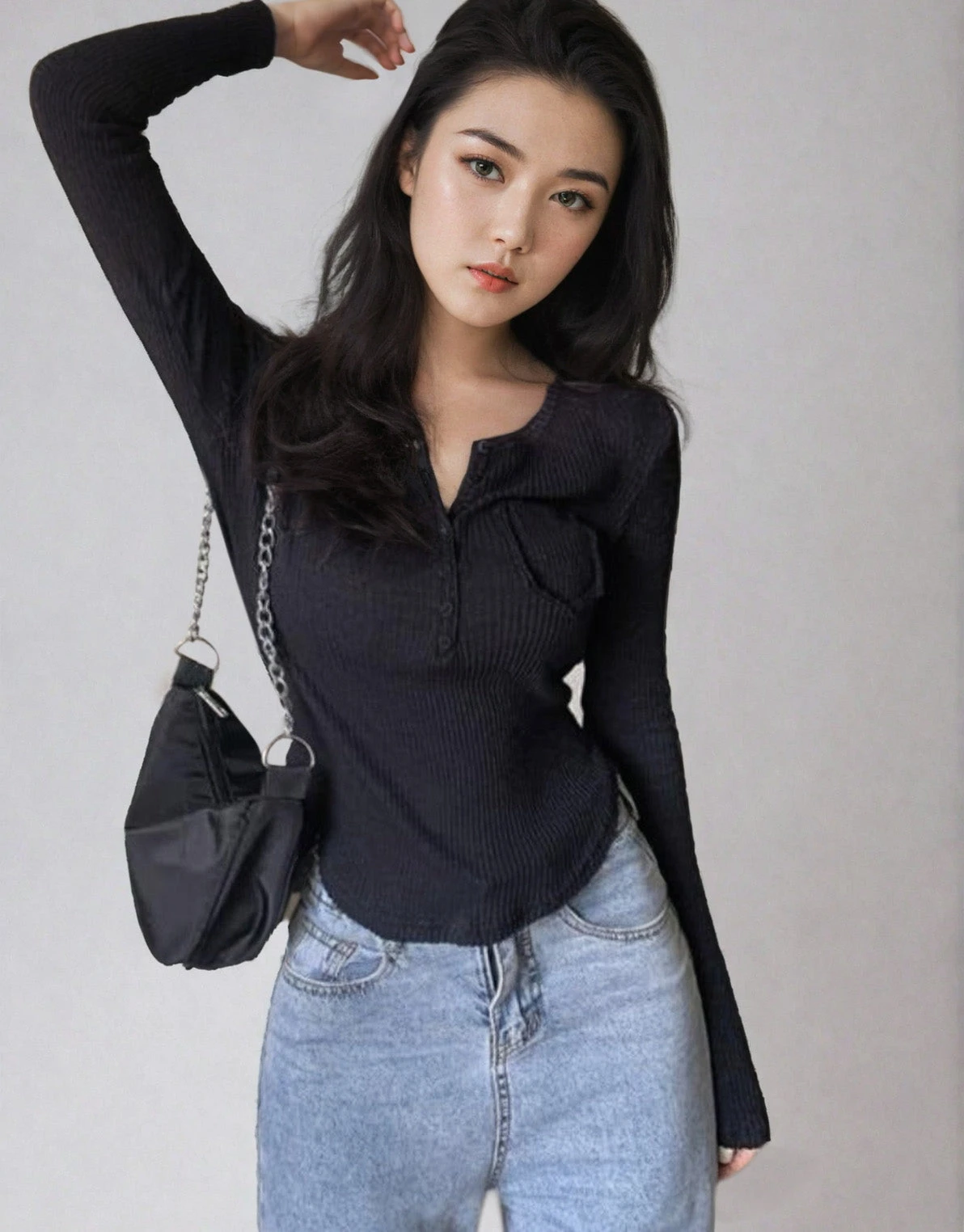 Extra Slim Ribbed Henley Tee 15 Extra Slim Ribbed Henley Tee - Image 15