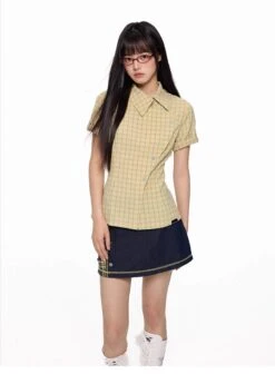 Plaid Asymmetric Button Wrap Top 29 Plaid Asymmetric Button Wrap Top -Modern Wear Shop imgi 44 O1CN01L9ZFxR1fgzy7vikfH 2212418294037