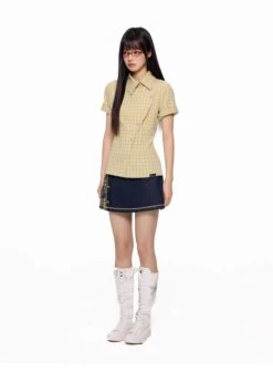 Plaid Asymmetric Button Wrap Top 34 Plaid Asymmetric Button Wrap Top -Modern Wear Shop imgi 52 O1CN01EjV5wI1fgzy7vigdN 2212418294037