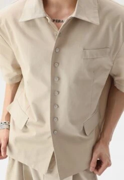 Short Sleeve Snap Button Shirt And Wide Leg Pleated Pants Two-Piece Set -Modern Wear Shop imgi 55 O1CN01EHp4Zk1MgYtI2U5zn 3037071464