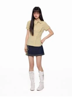 Plaid Asymmetric Button Wrap Top 35 Plaid Asymmetric Button Wrap Top -Modern Wear Shop imgi 55 O1CN01tv2jqw1fgzyClTuCG 2212418294037