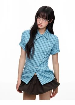 Plaid Asymmetric Button Wrap Top 22 Plaid Asymmetric Button Wrap Top -Modern Wear Shop imgi 56 O1CN01iiBA581fgzy1d836K 2212418294037