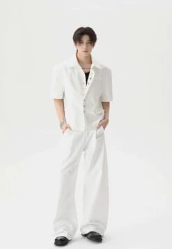 Short Sleeve Snap Button Shirt And Wide Leg Pleated Pants Two-Piece Set -Modern Wear Shop imgi 61 O1CN01ldjE3y1MgYtFZEWiG 3037071464