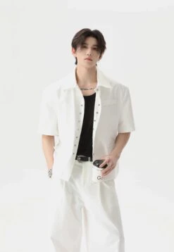 Short Sleeve Snap Button Shirt And Wide Leg Pleated Pants Two-Piece Set -Modern Wear Shop imgi 62 O1CN01mqzYXP1MgYtIuOnO3 3037071464